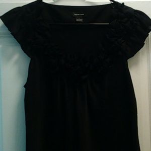 Woman's Spense Black Top with Rose accents L